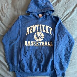 Vintage 90s Kentucky Wildcats Blue Hoodie Size Medium Y2K NCAA Baggy Boxy